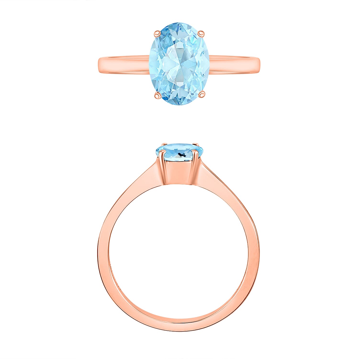 Aquamarine Ring in Sterling Silver