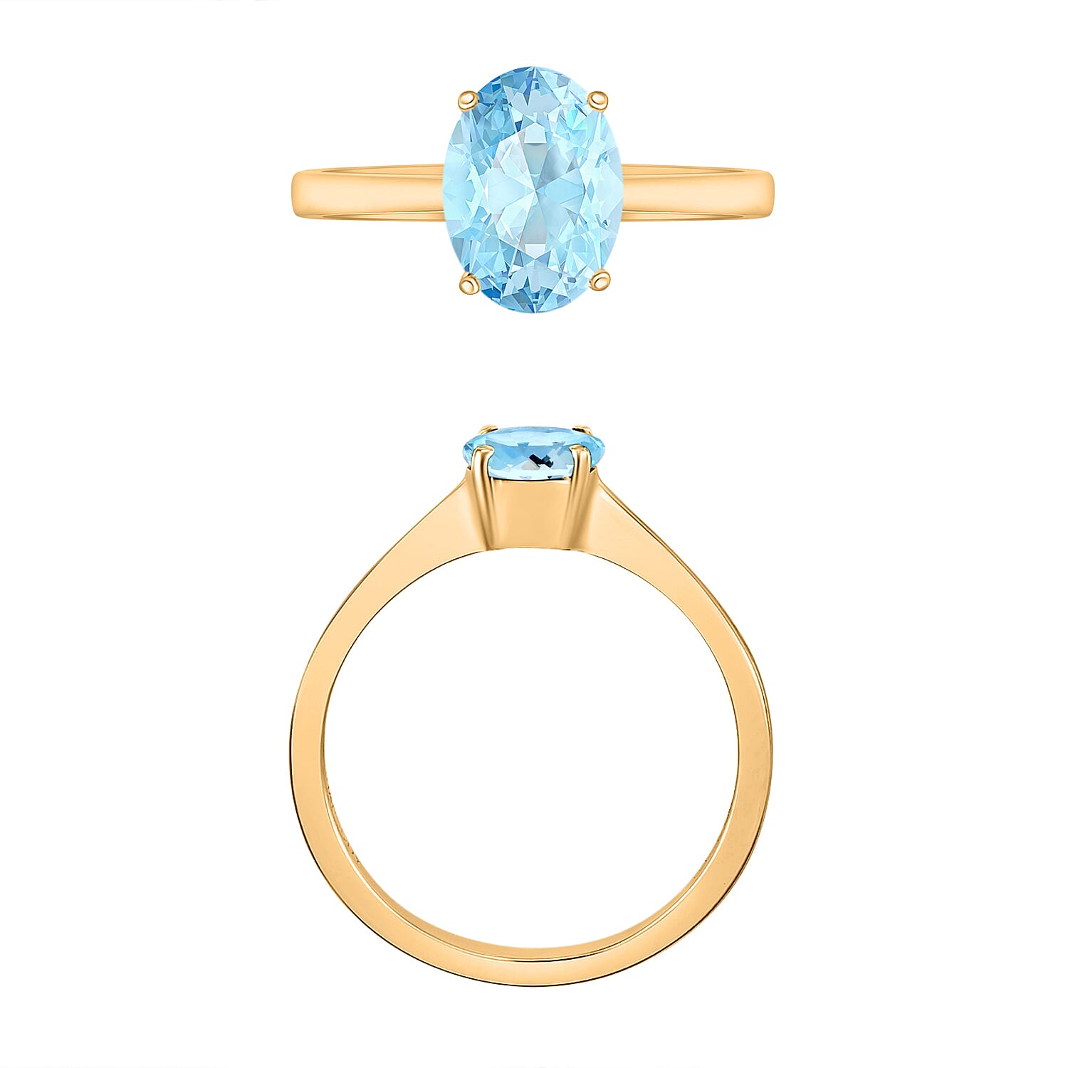 Aquamarine Ring in Sterling Silver