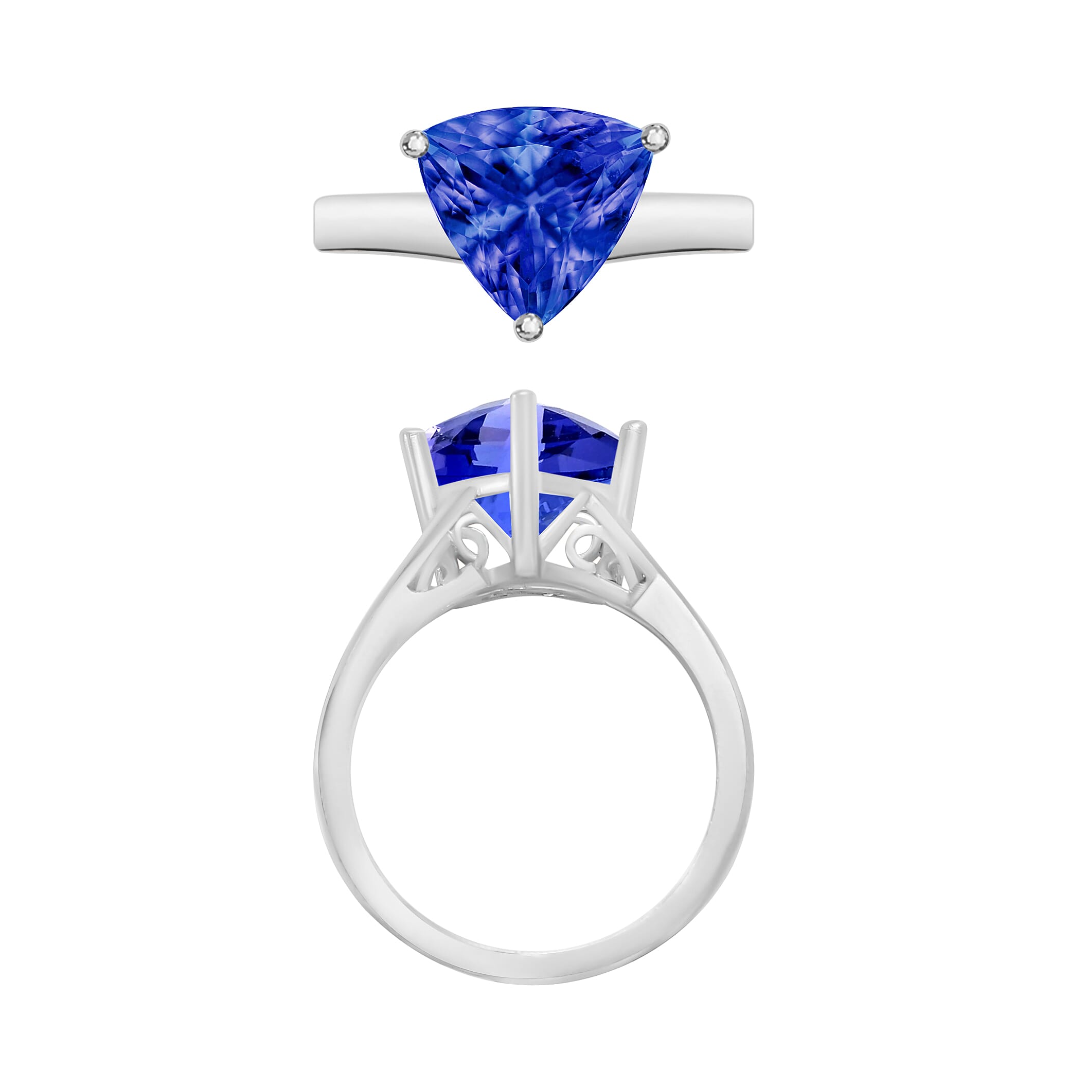 AAA Tanzanite Ring in 18K Gold