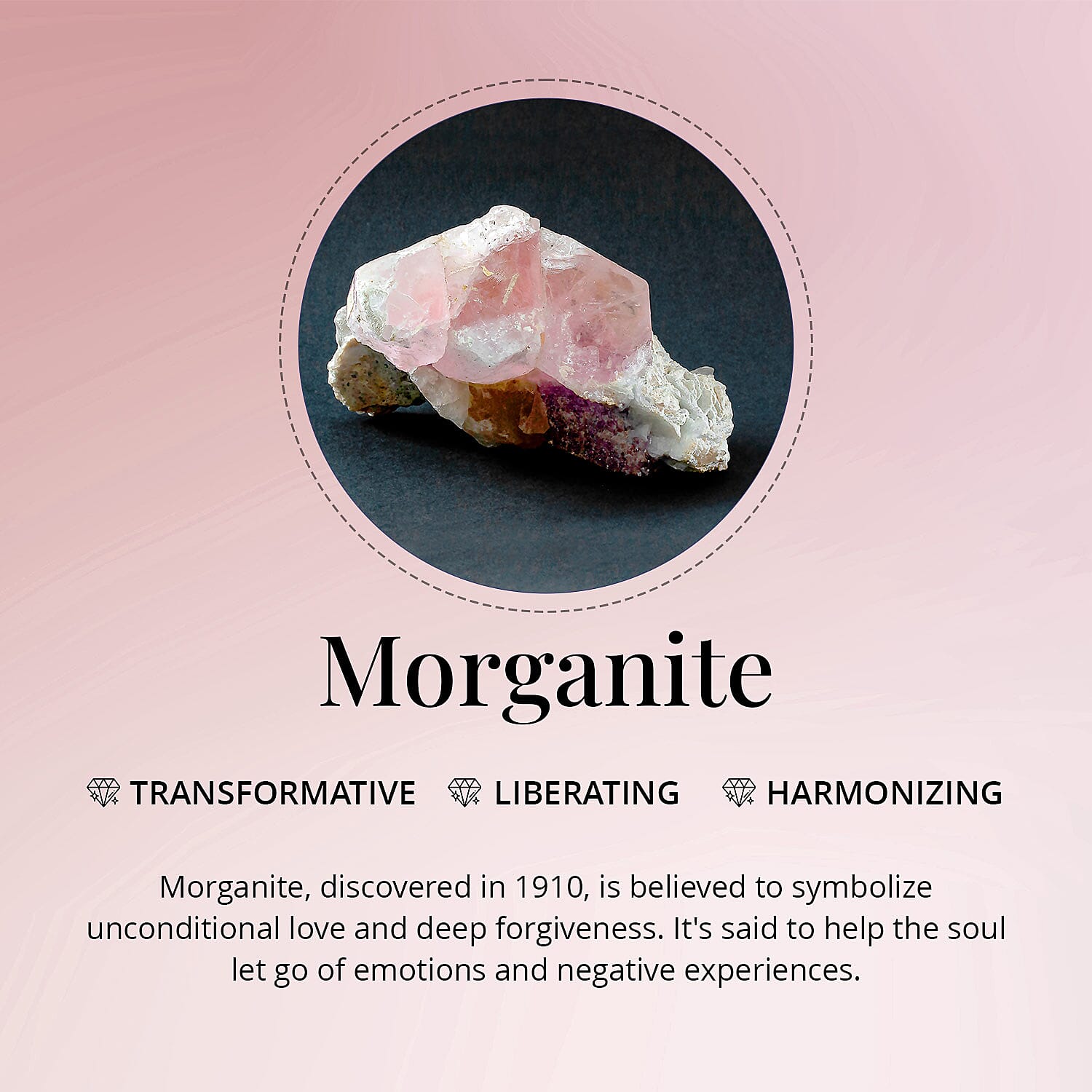 Morganite Solitaire Ring in 18K Vermeil Rose Gold Plated Sterling Silver 2.11 Ct.