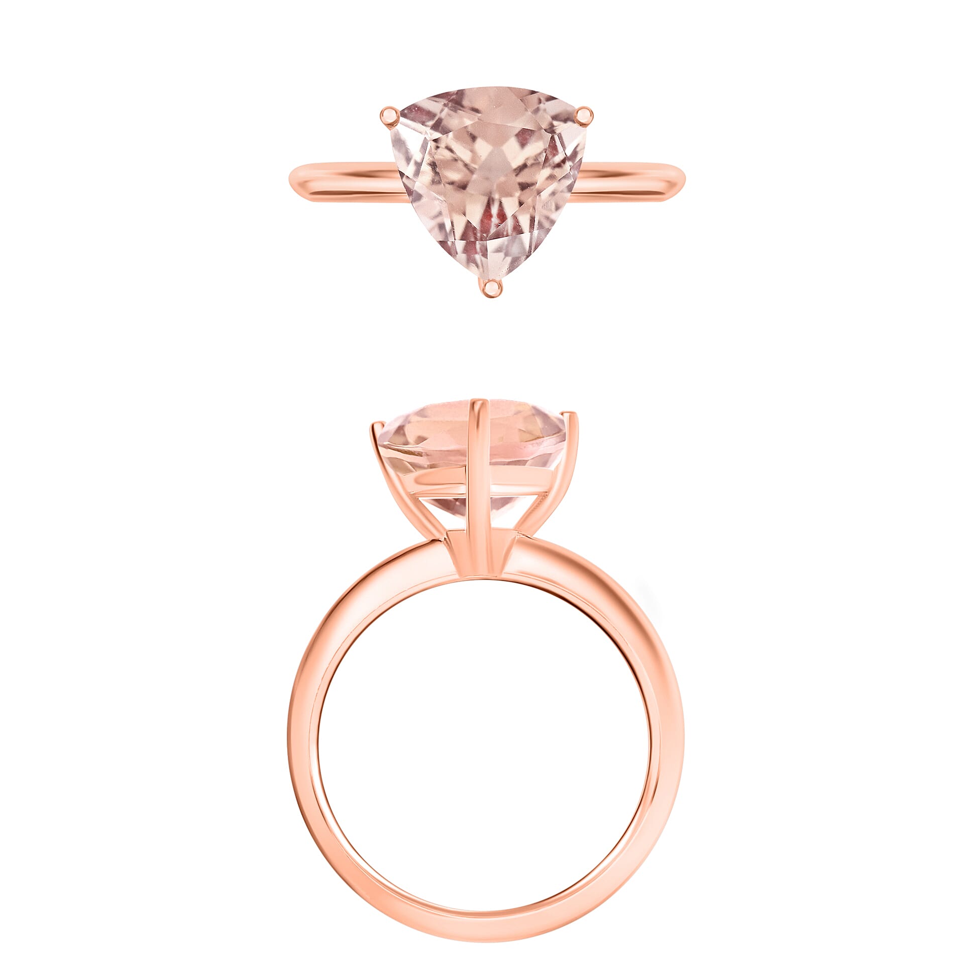 Morganite Ring in Sterling Silver