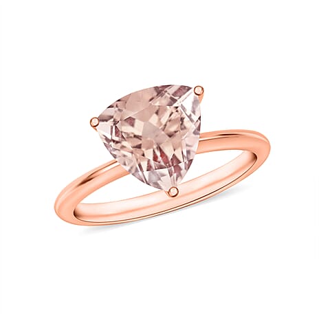 Morganite  Ring in Vermeil RG Sterling Silver 1.30 ct  1.300  Ct.