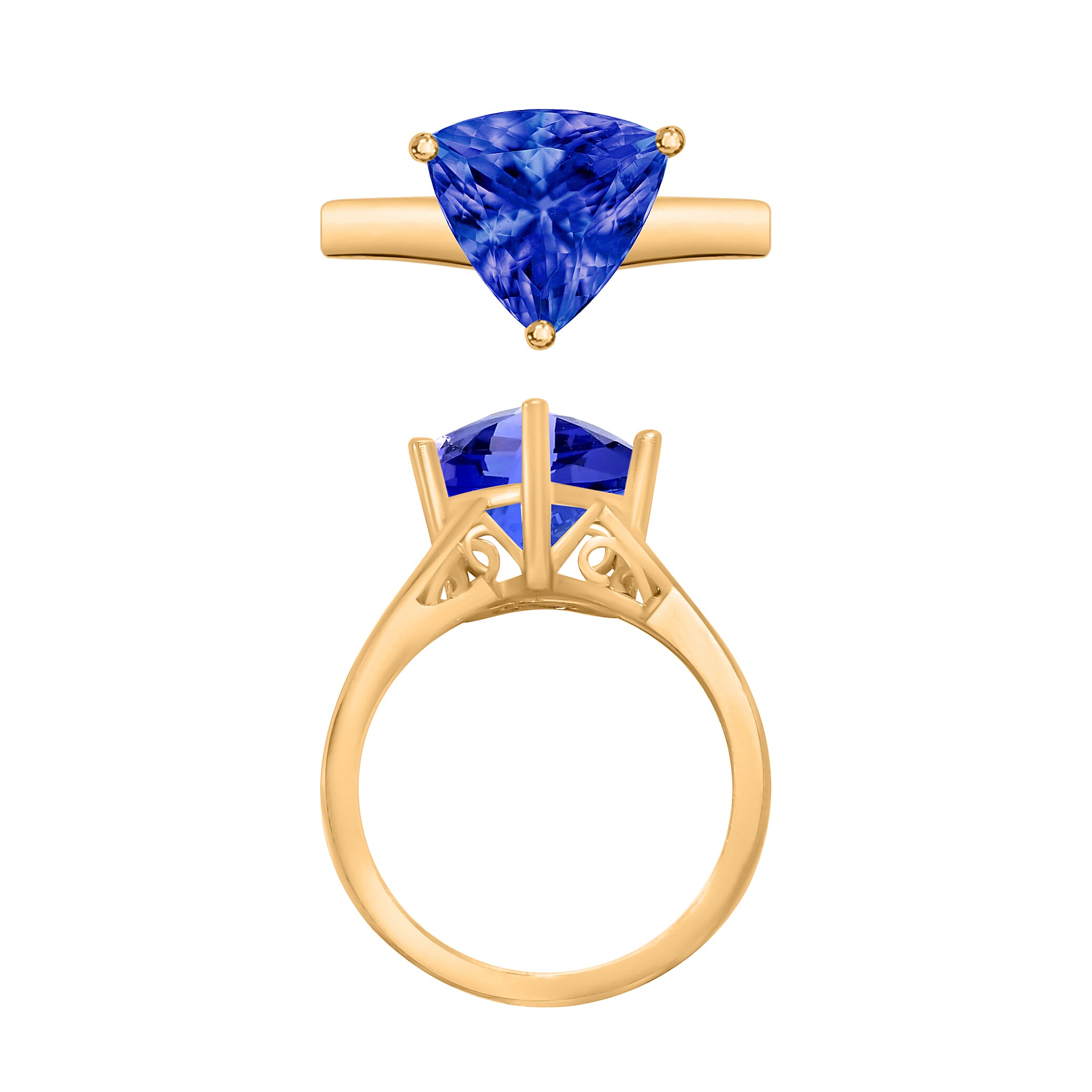 AAA Tanzanite Ring in 18K Gold