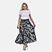 TAMSY Elastic Waist Summer Floral Print Maxi Skirt