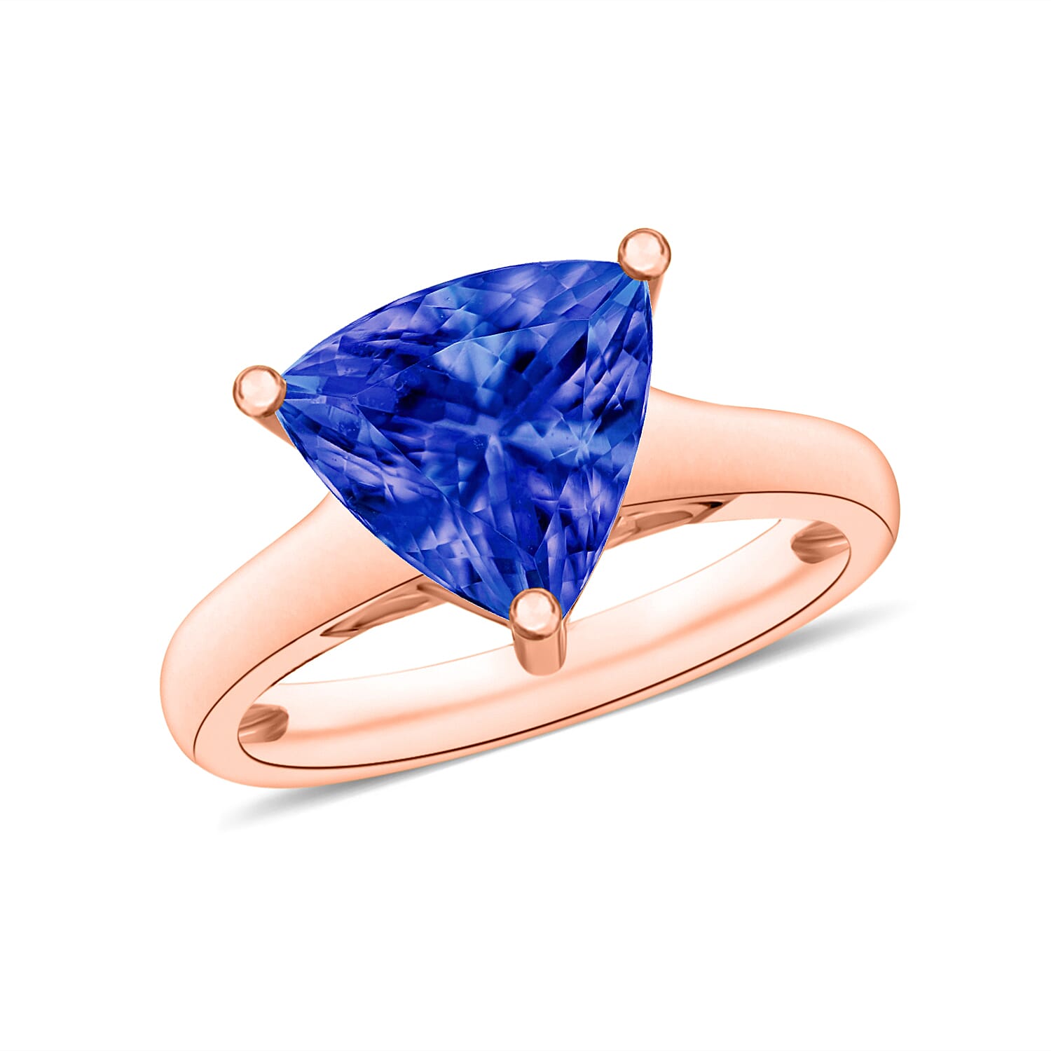 18K Yellow Gold  AAA   Tanzanite  Ring 2.90 ct,  Gold Wt. 5.44 Gms  2.900  Ct.