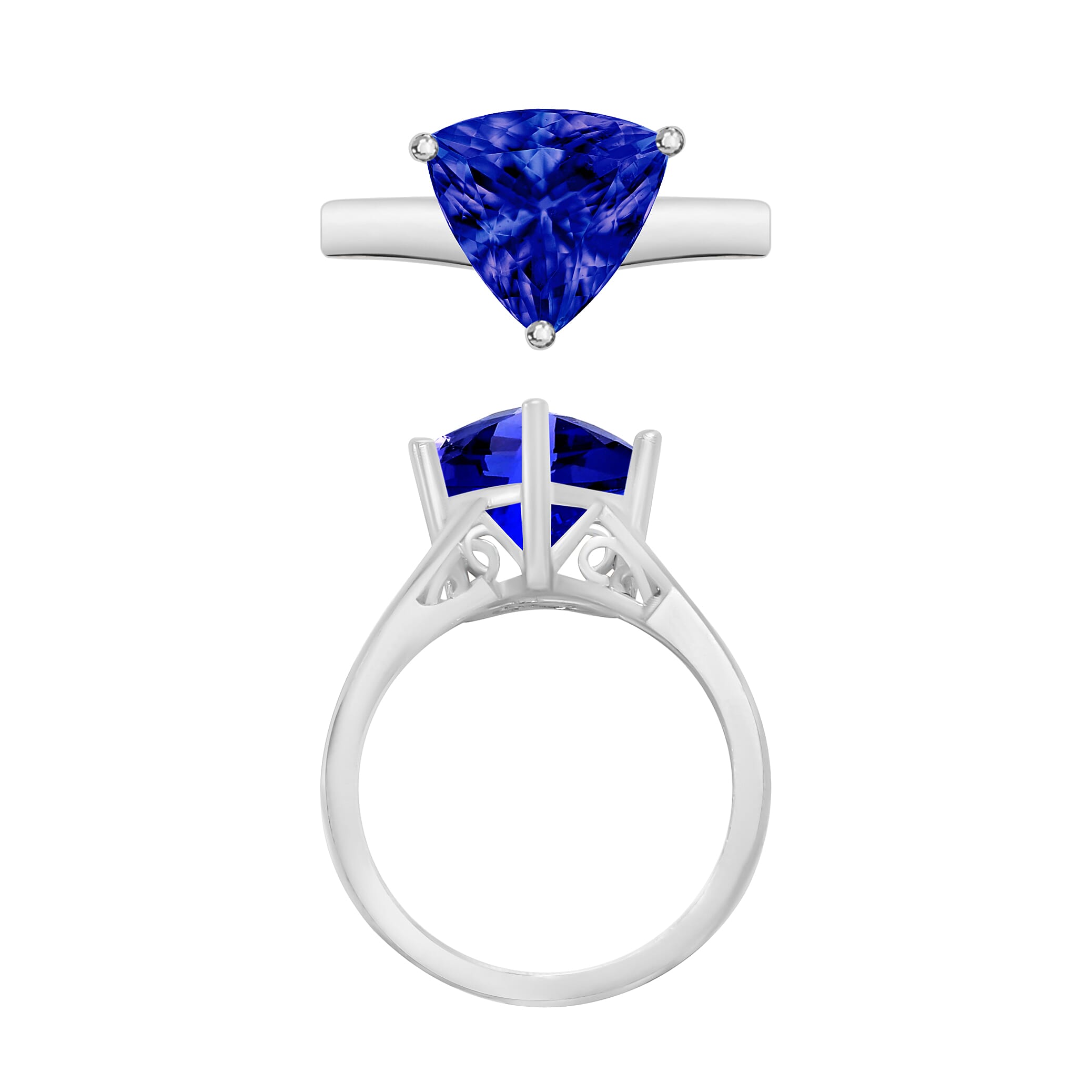 950 Platinum  AAAA  Tanzanite  Ring 2.90 ct,  Platinum Wt. 5.44 Gms  2.900  Ct.