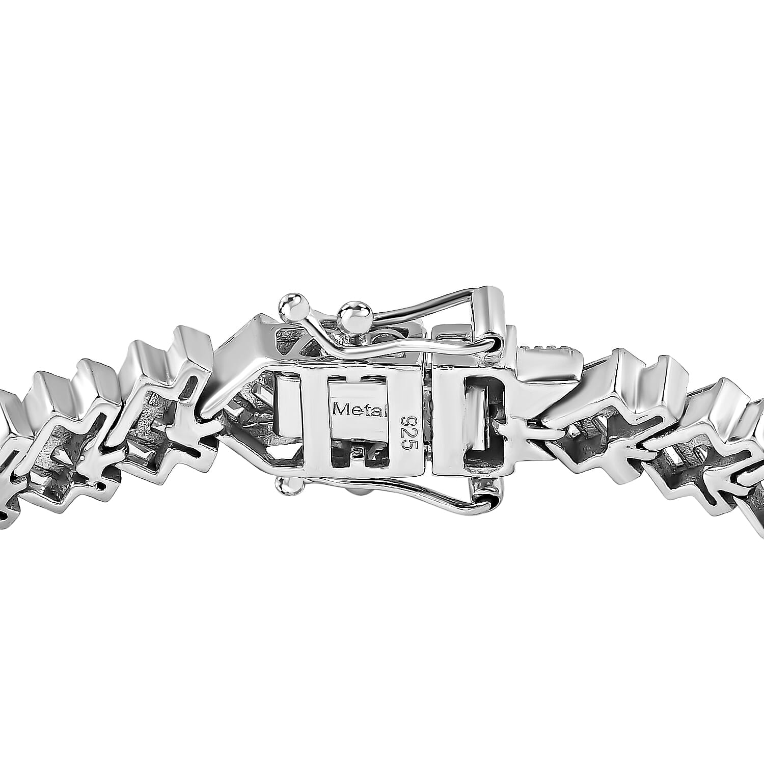 Moissanite Legacy Tennis Bracelet (Size - 7.5) in Platinum Overlay Sterling Silver 7.65 Ct, Silver Wt. 21.28 Gms.