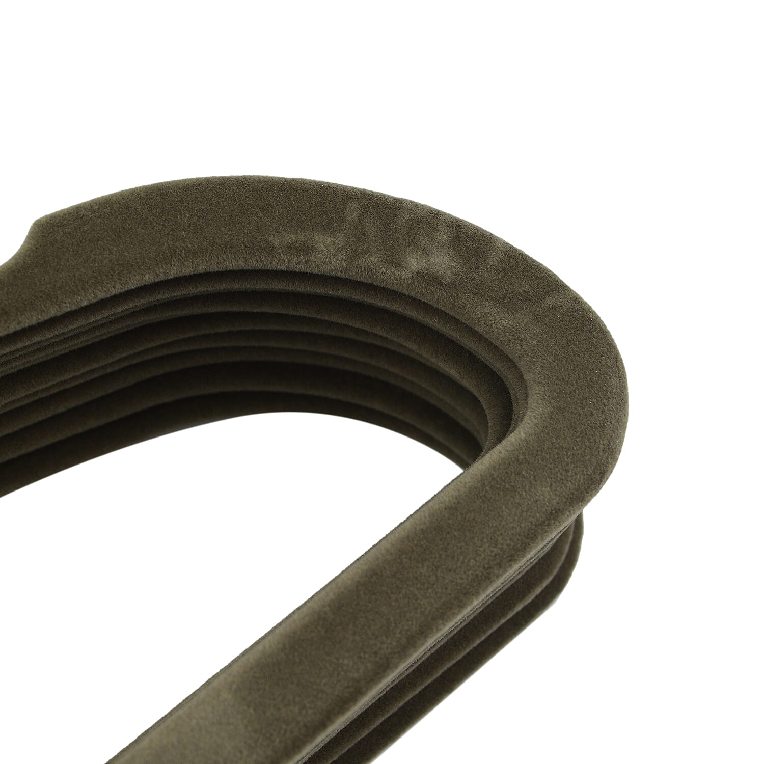 Flocked Non-Slip Hangers (10 Pieces) - Grey