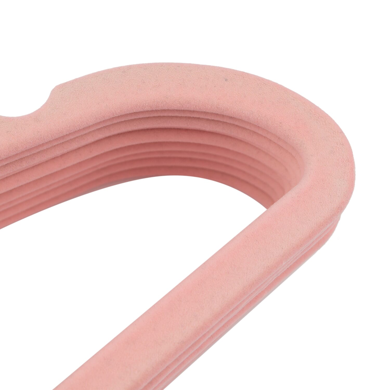 Flocked Non-Slip Hangers (10 Pieces) - Pink