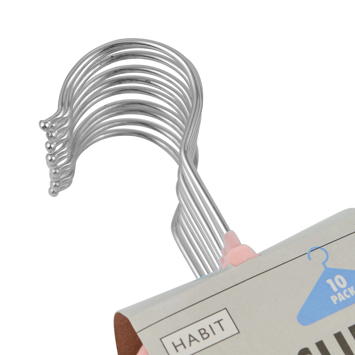 Flocked Non-Slip Hangers (10 Pieces) - Pink