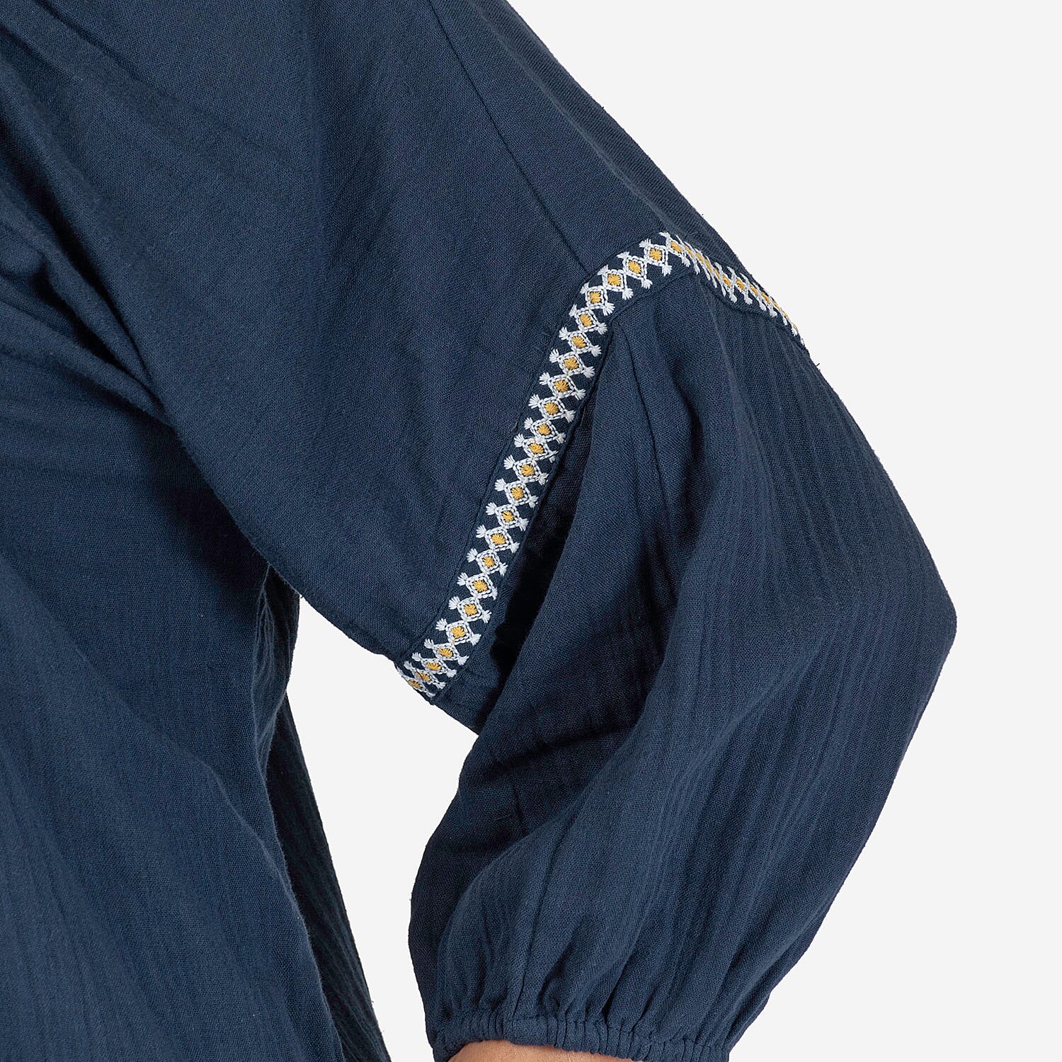 ADONAI Embroidered Gauze Top