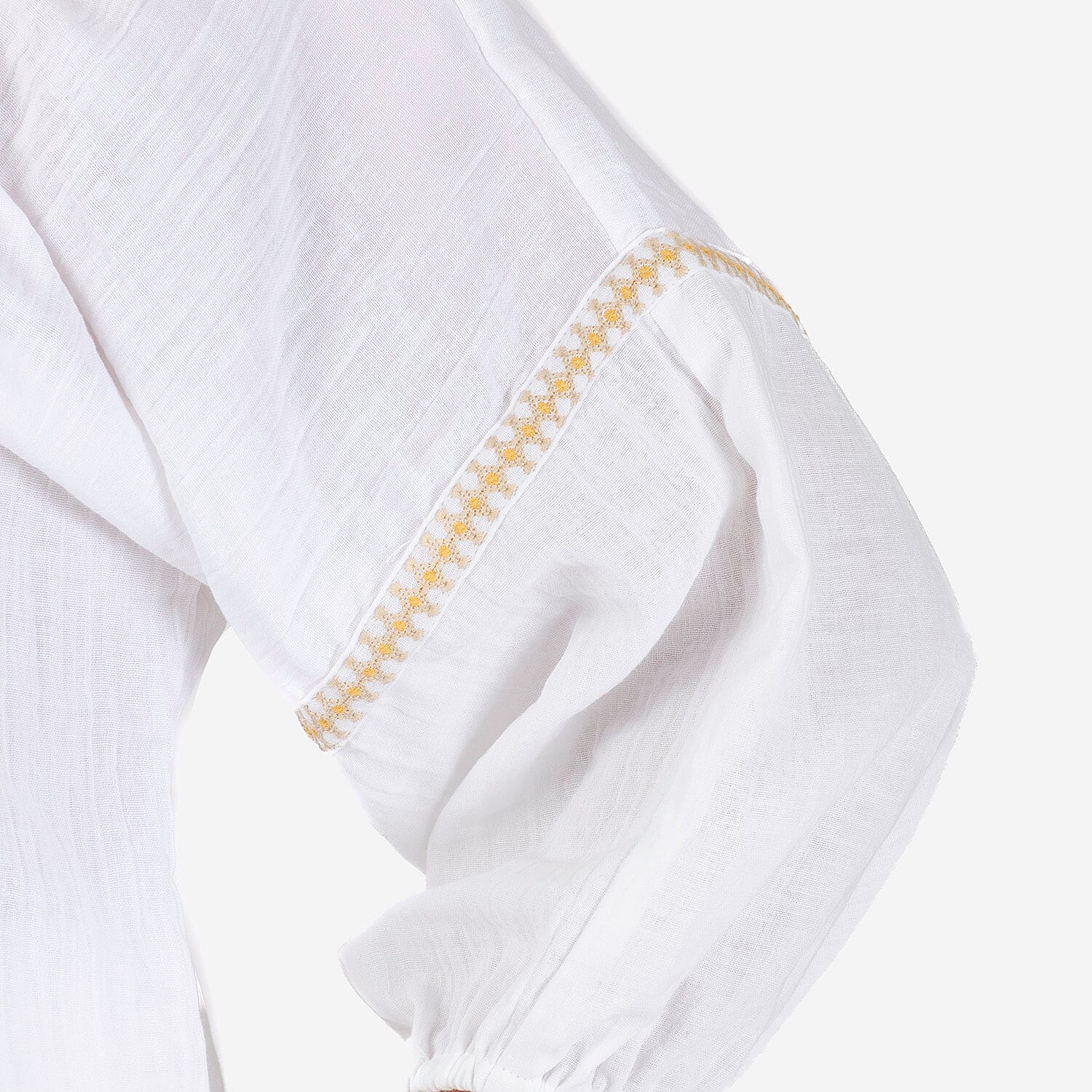 ADONAI Embroidered Gauze Top