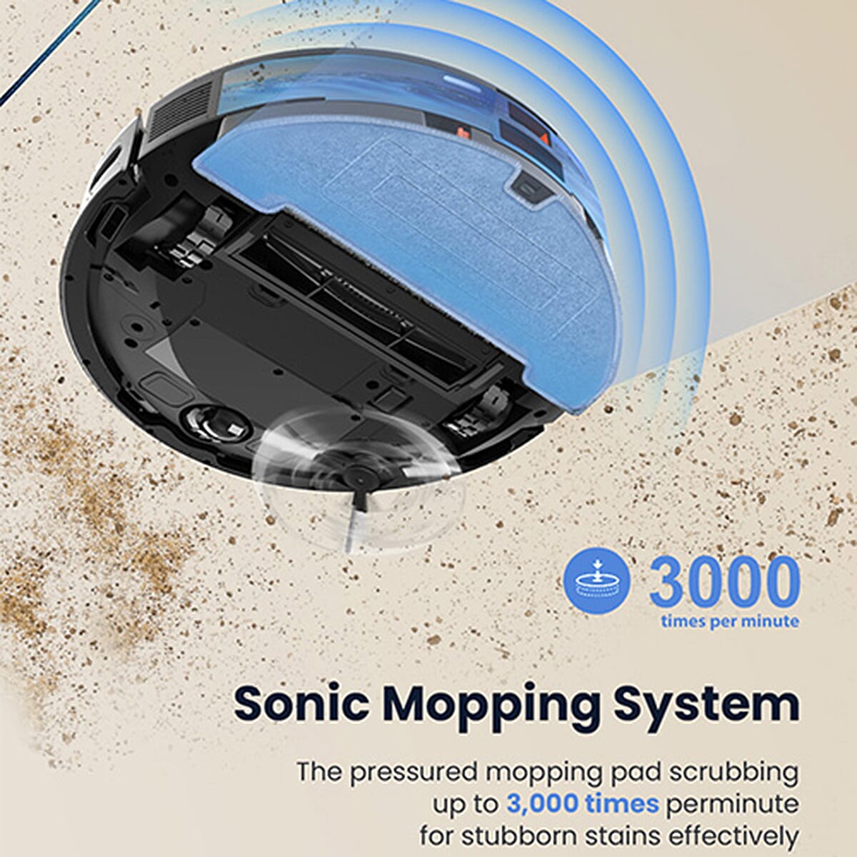 Proscenic X1 Robot Vacuum Cleaner with Mop, 2.5L Self Emptying Technology & Alexa Control (3000 Pa) - Black