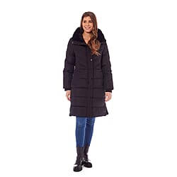 Sienna Ladies Padded Jacket With Faux Fur Inside Collar