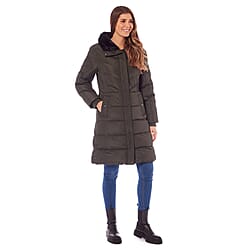 Sienna Ladies Padded Jacket With Faux Fur Inside Collar