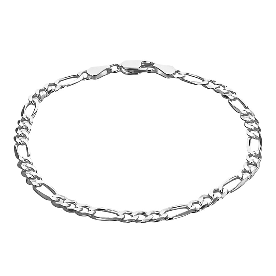 Diamond cut hot sale figaro bracelet