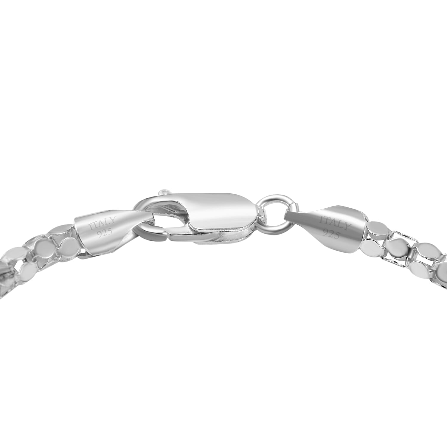 Sterling Silver Round Mirror Bracelet (Size - 7.5)