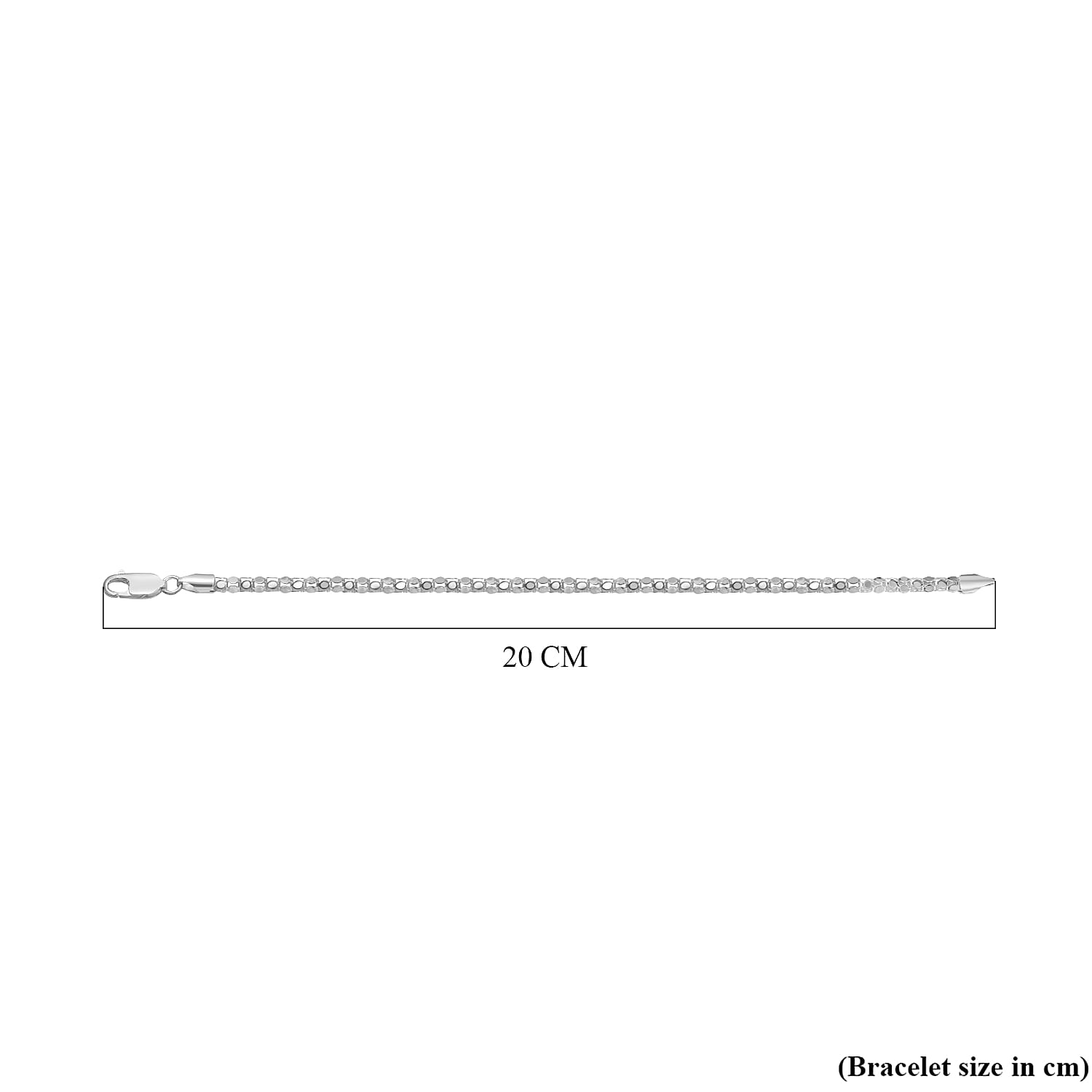 Sterling Silver Round Mirror Bracelet (Size - 7.5)