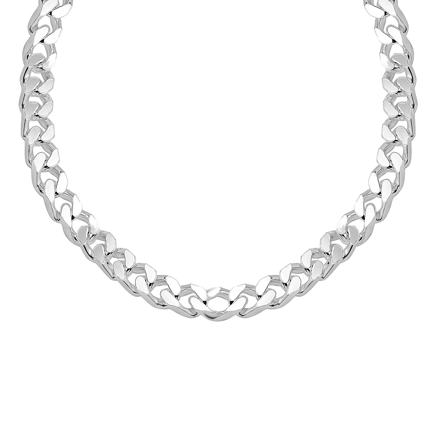 Preview Milan Showcase - Sterling Silver Curb Necklace (Size - 20), Silver Wt. 45.00 Gms