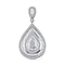 Red Carpet Collection - 1 Ct. Diamond Drop Pendant in Platinum Overlay Sterling Silver
