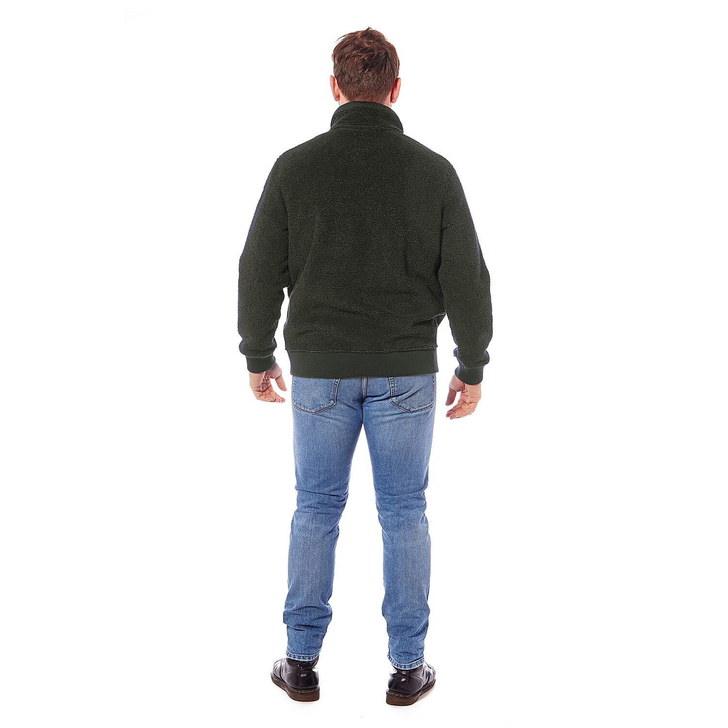 Mens 1-4 Zip Fleece Jacket - Olive Mens 1-4 Zip Fleece Jacket - Olive