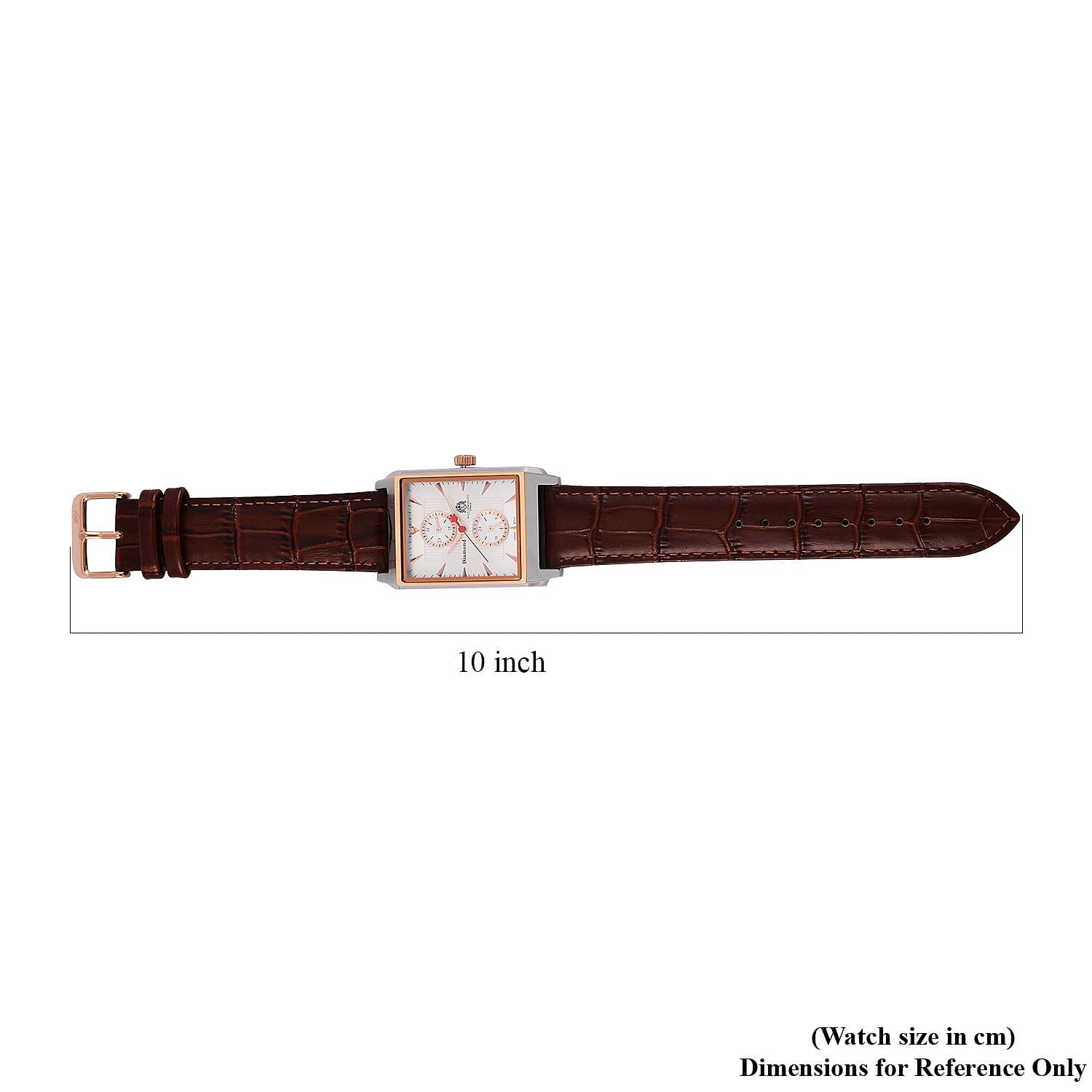 William Hunt Miyota Multifunctional Japan Movt. Watch with Brown Leather Strap