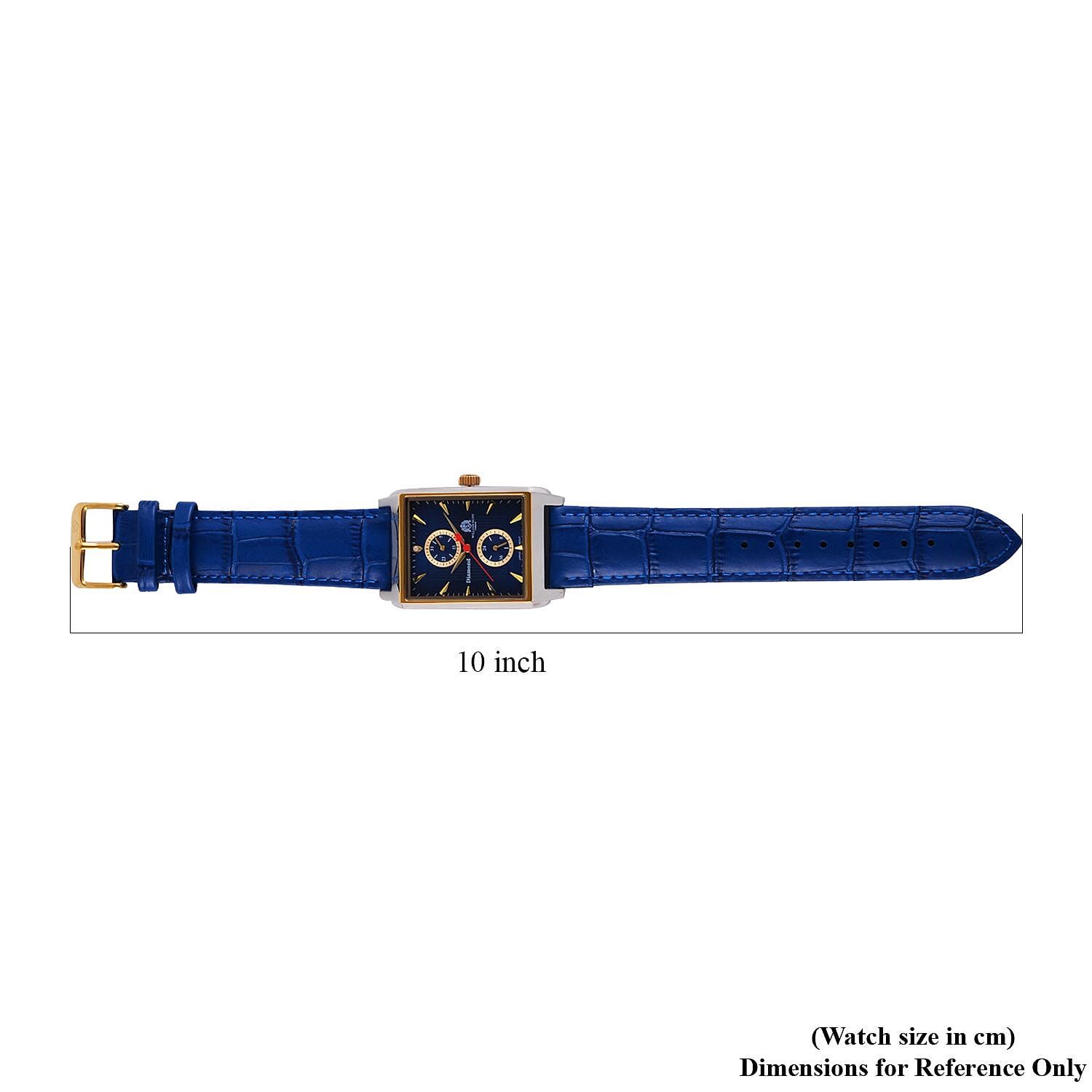 William Hunt Multifunctional Movt. Blue Dial 5 ATM WR Watch with Blue Leather Strap