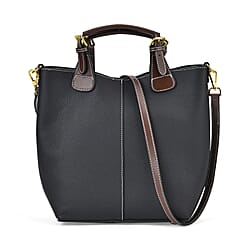 Genuine Leather Convertible Bag with Detachable Long Strap and Handle Drop