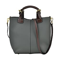 Genuine Leather Convertible Bag with Detachable Long Strap and Handle Drop