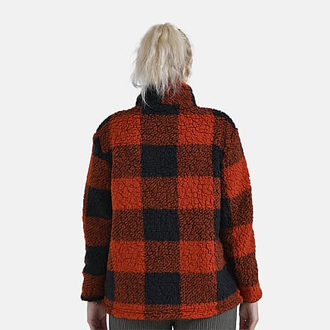 La Marey Half Zip Sweatshirt (Size 16 to 18) - Black - Red