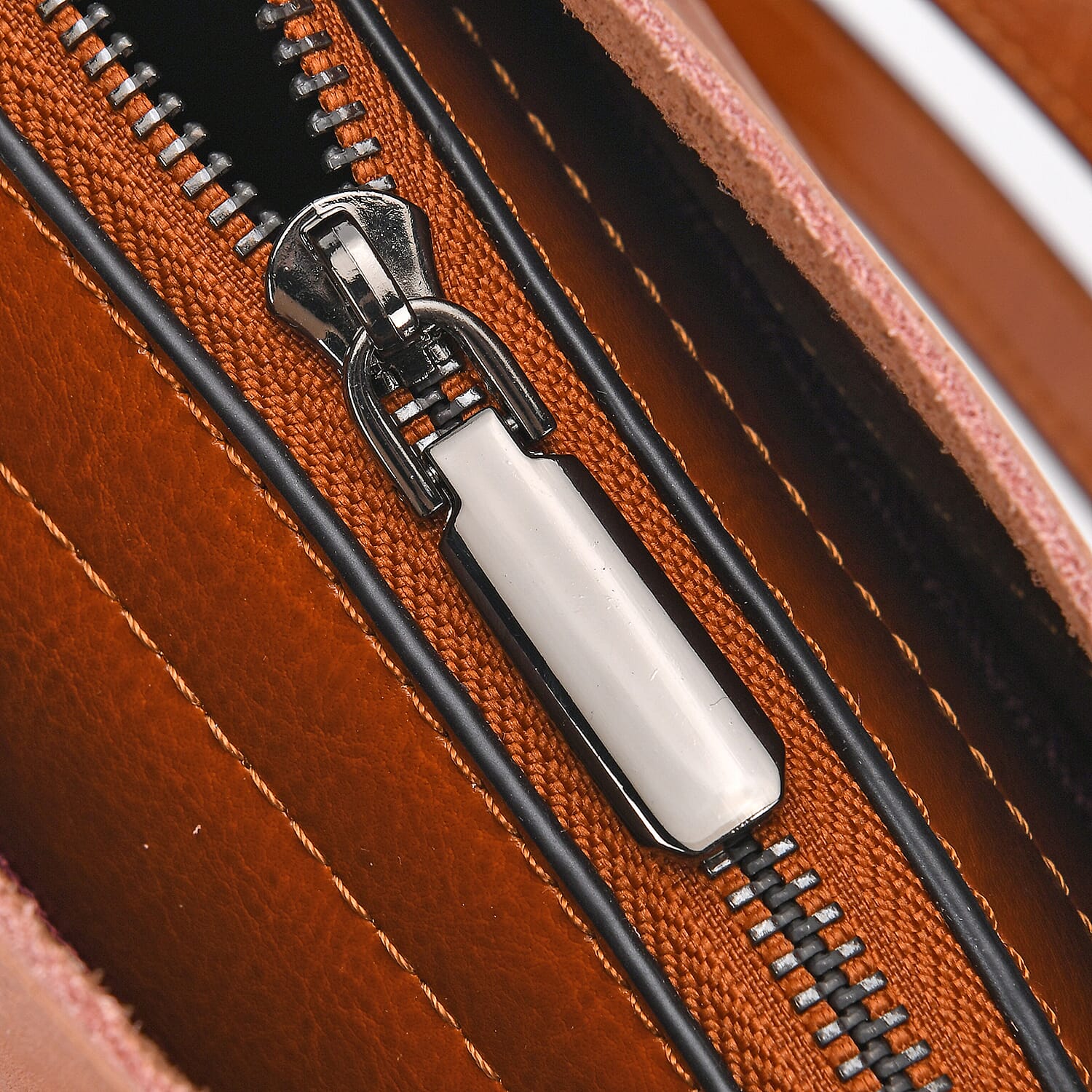 100% Genuine Leather Convertible Bag with Handle Drop & Deteachable Long Strap (120cm) - Tan