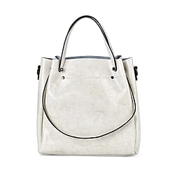 Genuine Leather Convertible Bag with Handle Drop and Detachable Long Strap