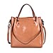 Genuine Leather Convertible Bag with Handle Drop and Detachable Long Strap