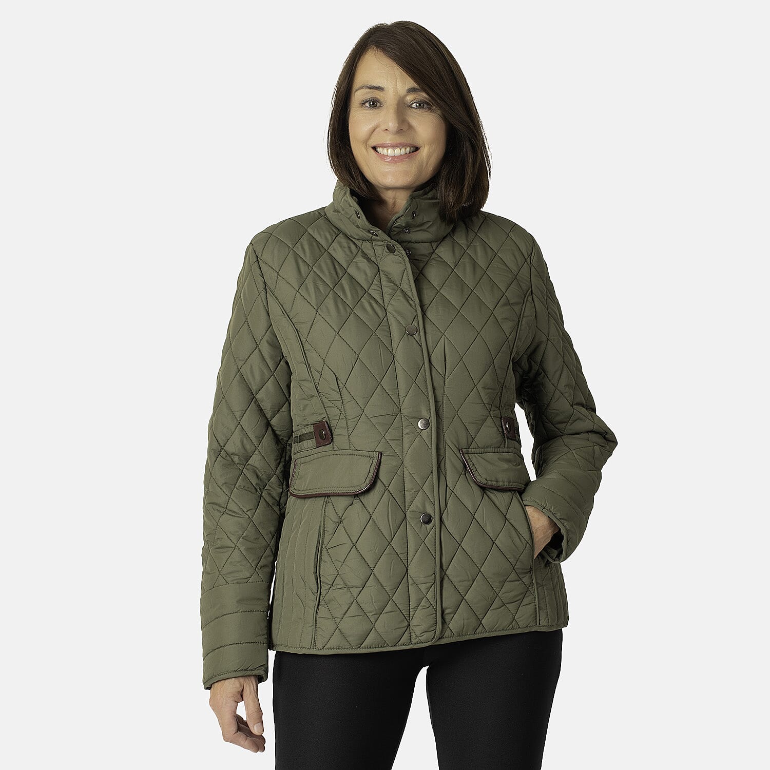 Charlotte West Autumn Winter GREENWICH Quilted Jacket (Size 10) - Green