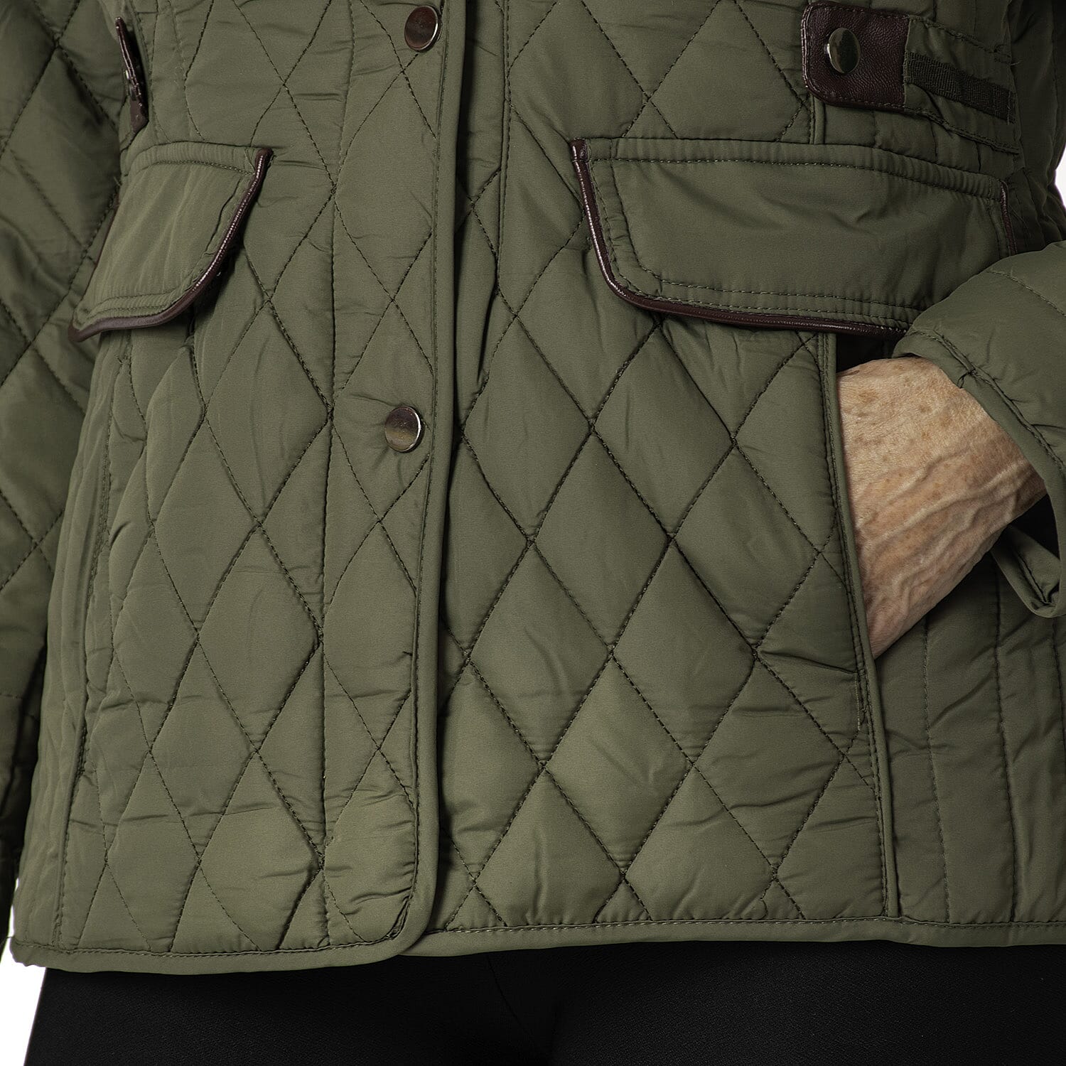 Charlotte West Autumn Winter GREENWICH Quilted Jacket (Size 10) - Green