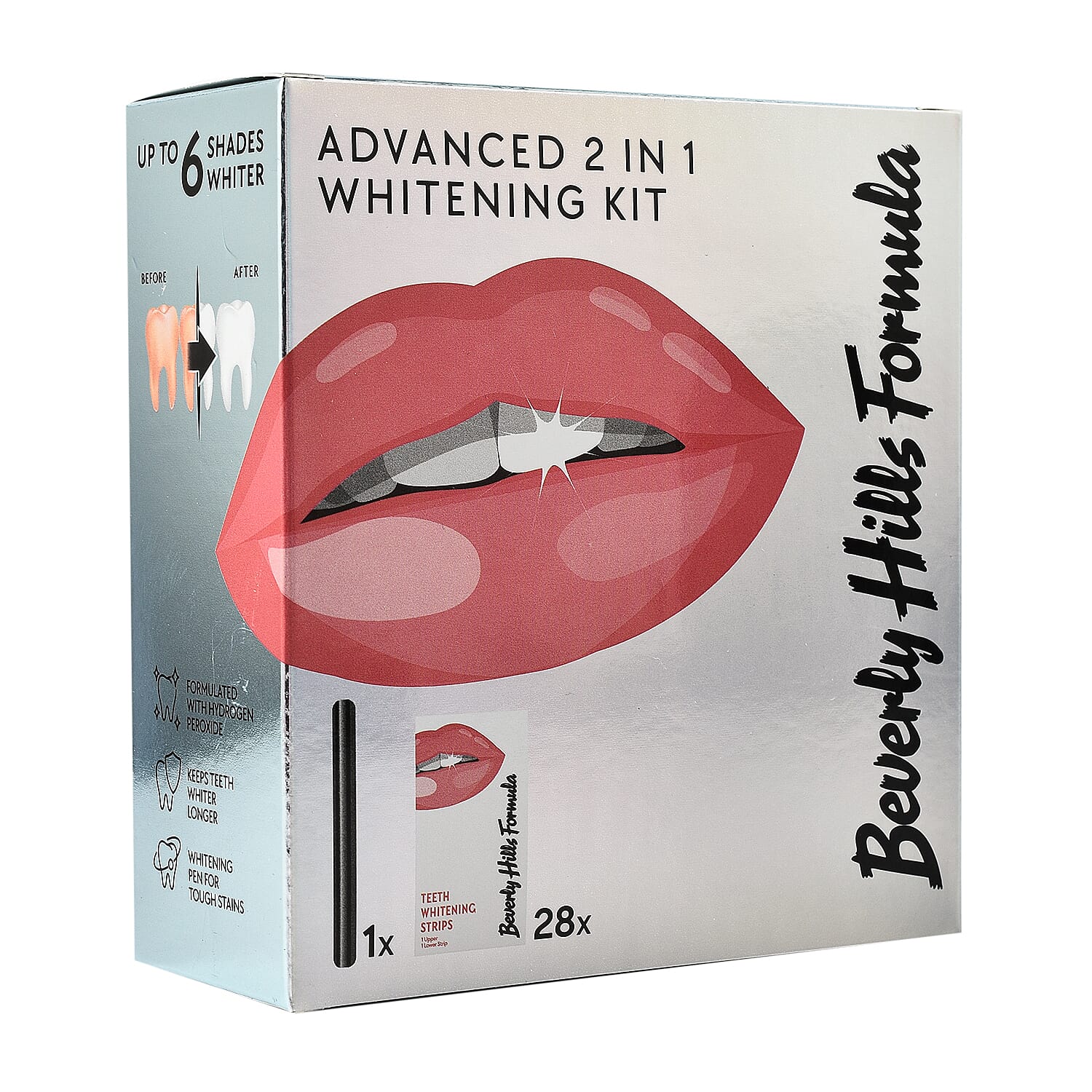 Beverly Hills Advanced 2 in 1 Teeth Whitening Kit - with 28 X Strips and Express Touch up Pen