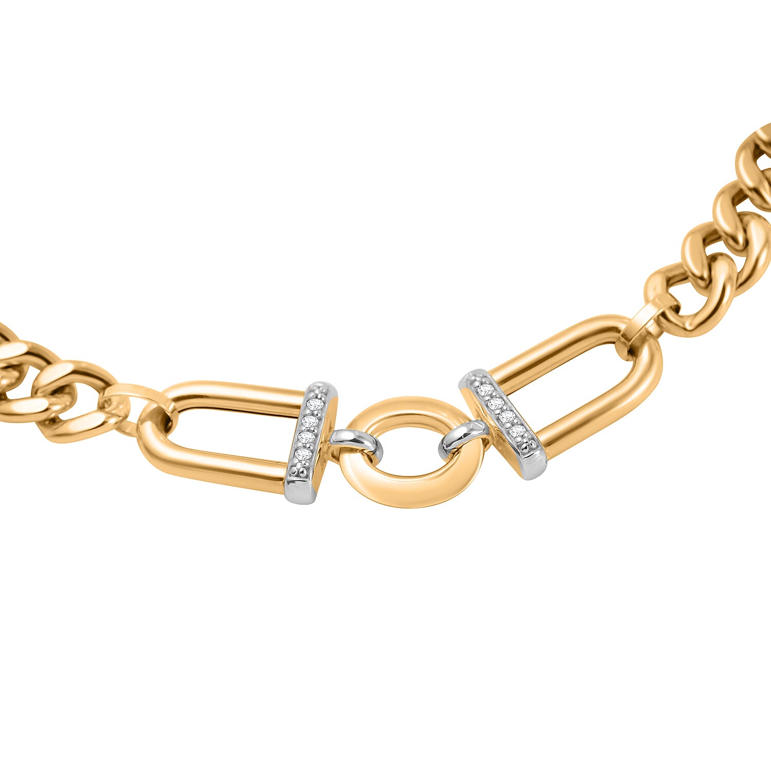 9K Yellow Gold Gold Stirrup Curb Bracelet (Size - 7.5), Gold Wt. 4 Gms