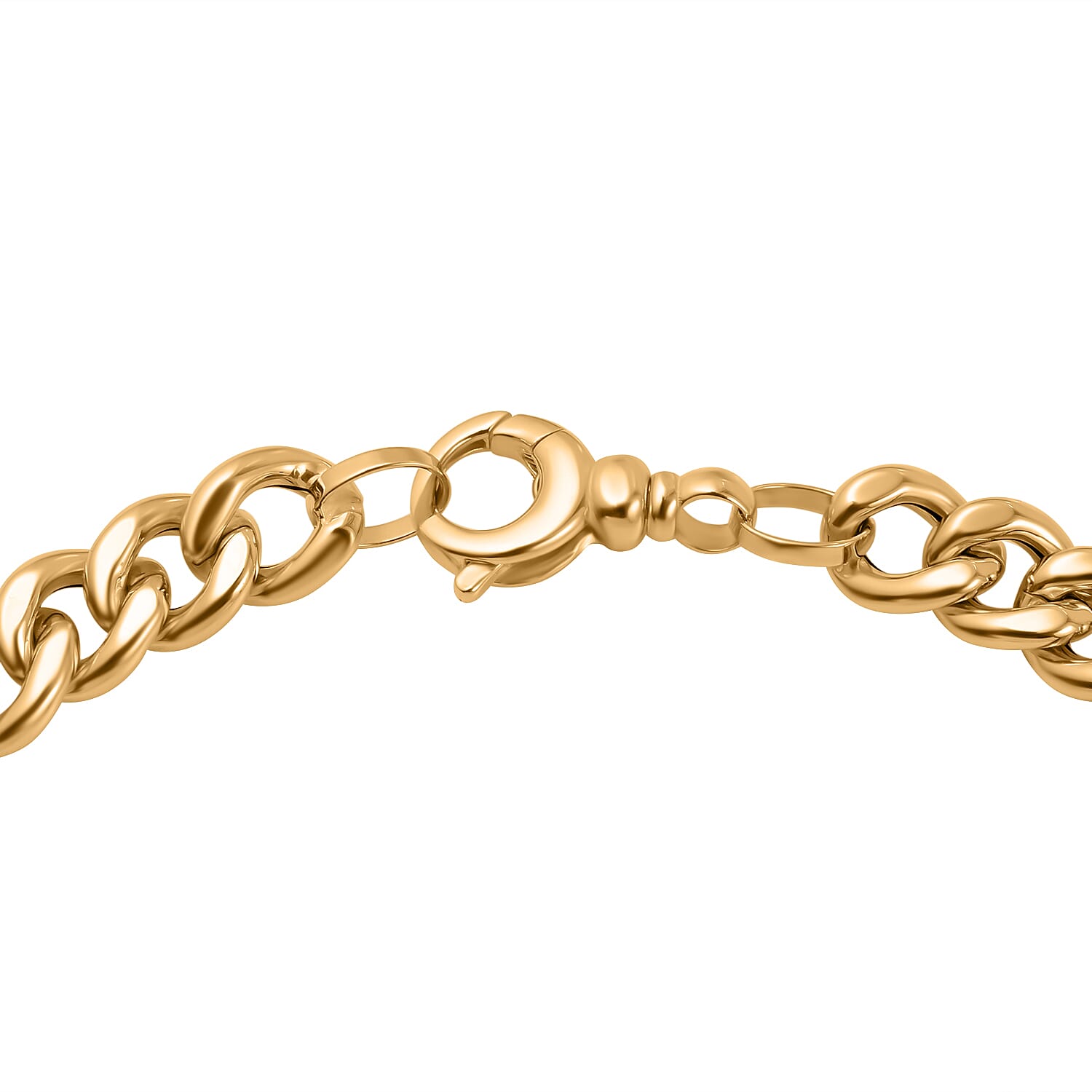 9K Yellow Gold Gold Stirrup Curb Bracelet (Size - 7.5), Gold Wt. 4 Gms