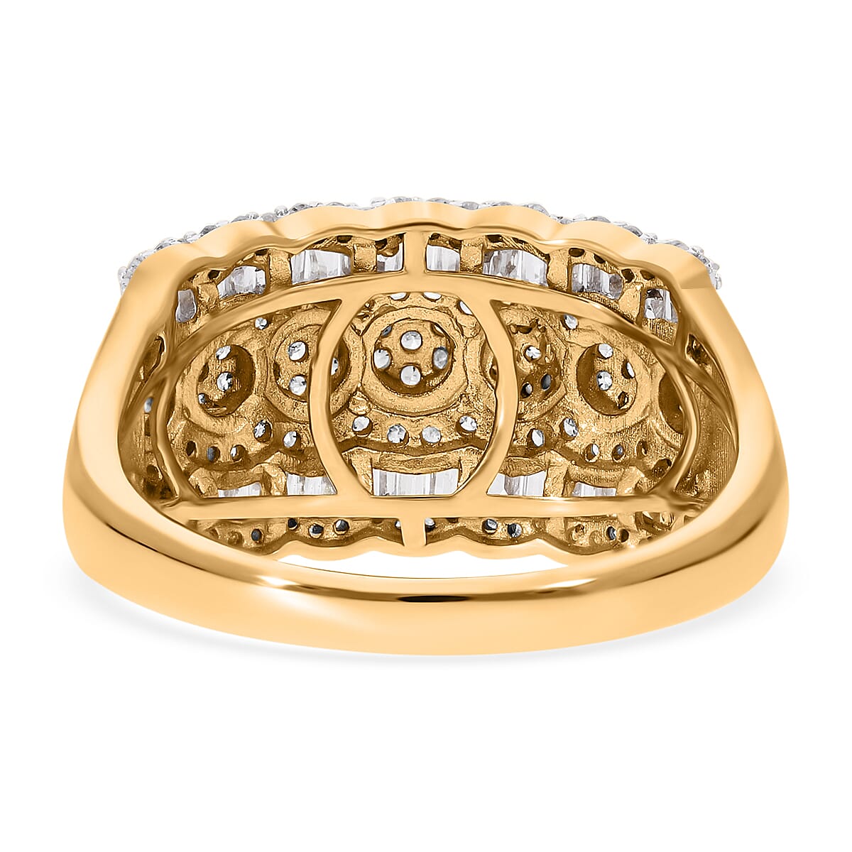 Red Carpet Collection- Diamond Ring in Yellow Gold Vermeil Plated Sterling Silver 1.00 Ct.