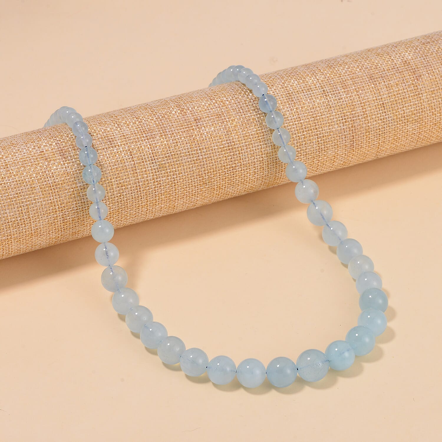 Aquamarine Necklace (Size - 20) in Rhodium Overlay Sterling Silver 370.0 Ct.