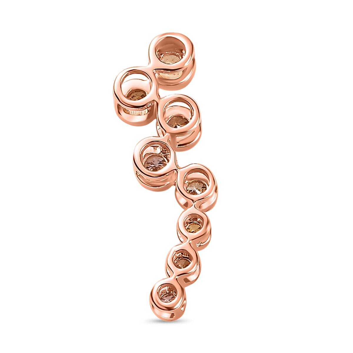 NY Closeout Offer - 9K Rose Gold Certified Natural Multi Diamond (Pink, Champagne, Yellow and Green) BUBBLE Pendant 0.25 Cts NY Closeout Offer - 9K Rose Gold Certified Natural Multi Diamond (Pink, Champagne, Yellow and Green) BUBBLE Pendant 0.25 Cts