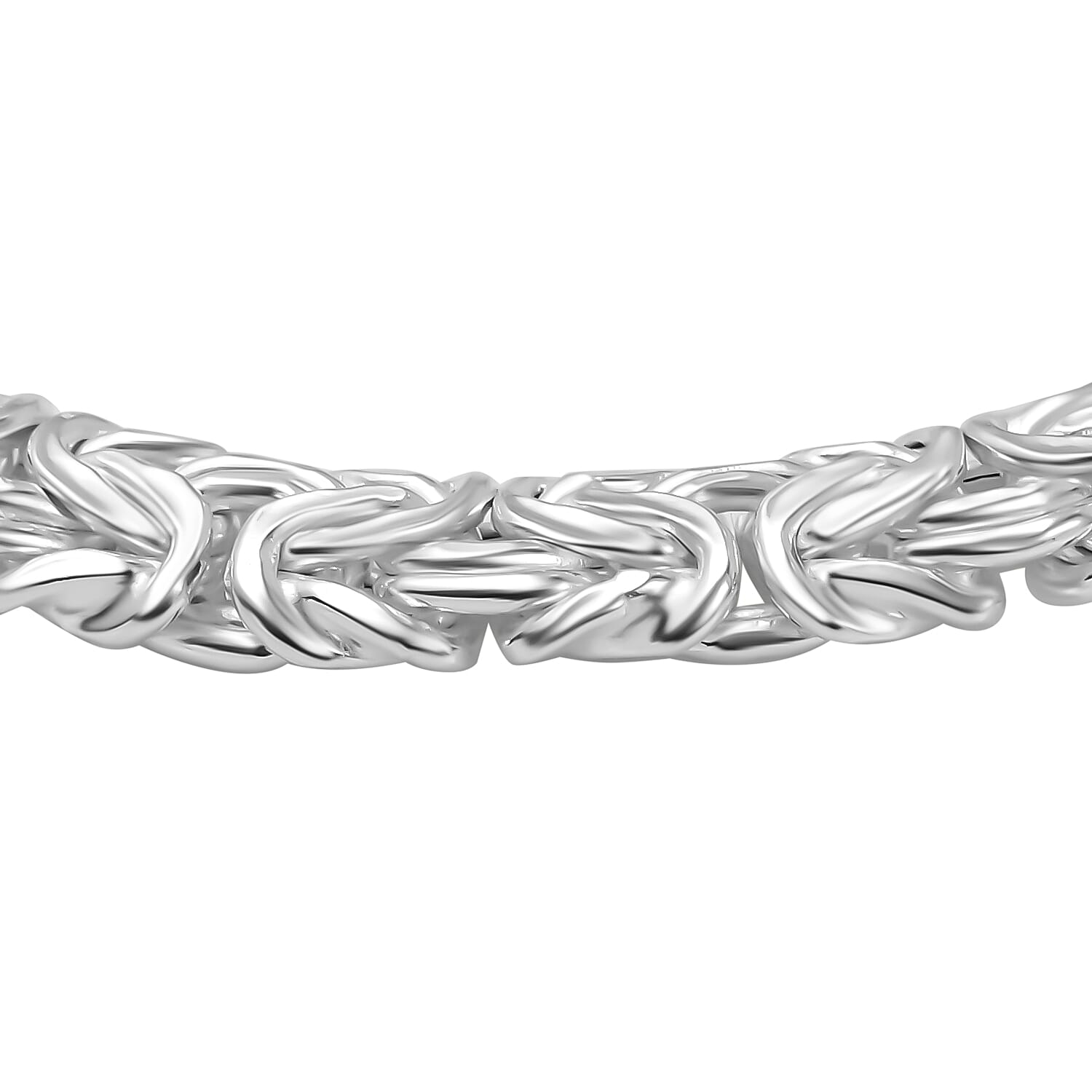 Sterling Silver Byzantine Bracelet (Size 7.5) with Senorita Clasp, Silver Wt. 14.10 Gms.
