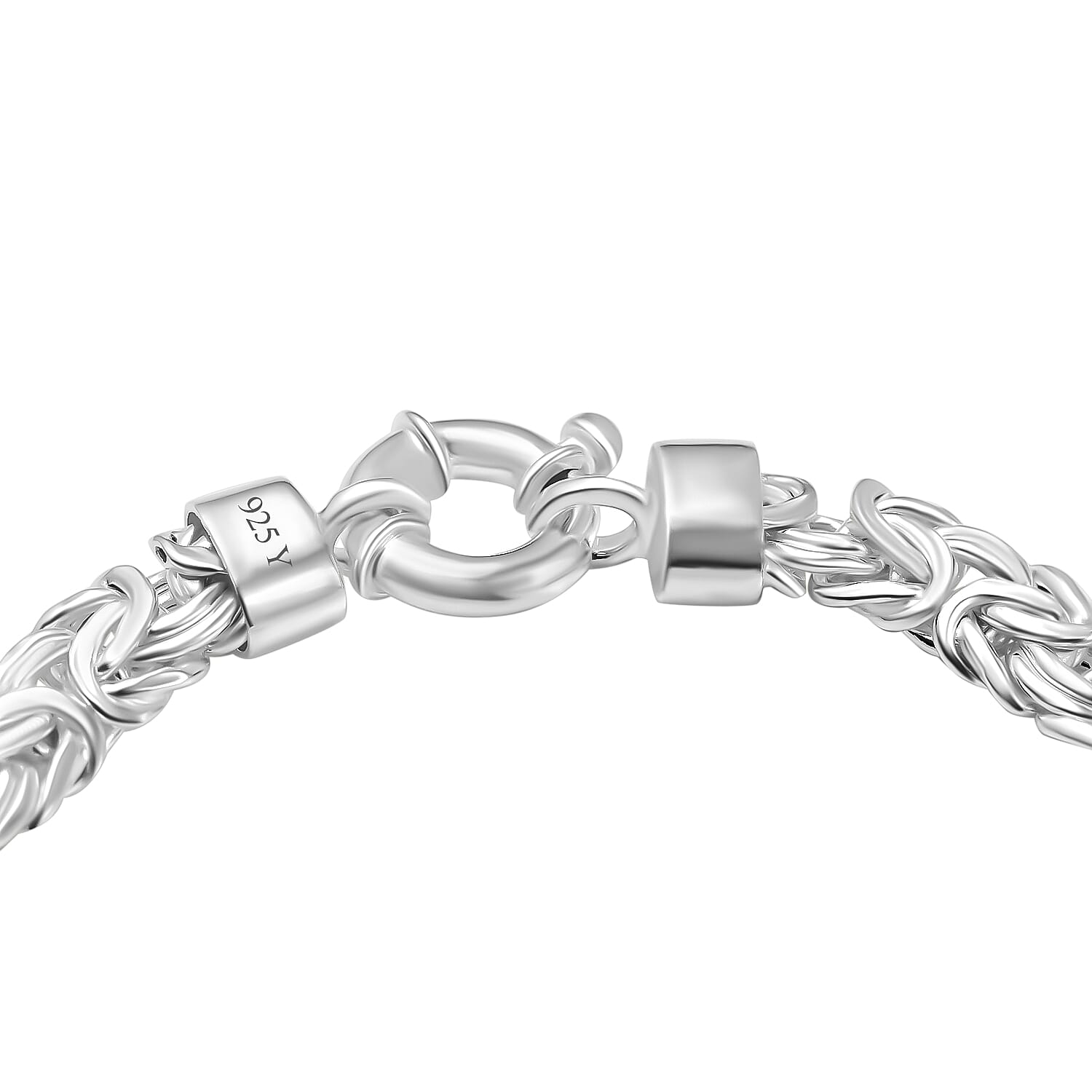 Sterling Silver Byzantine Bracelet (Size 7.5) with Senorita Clasp, Silver Wt. 14.10 Gms.