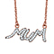 Moissanite MUM Necklace (Size - 20) in Platinum Overlay Sterling Silver 0.22 ct 0.352 Ct.