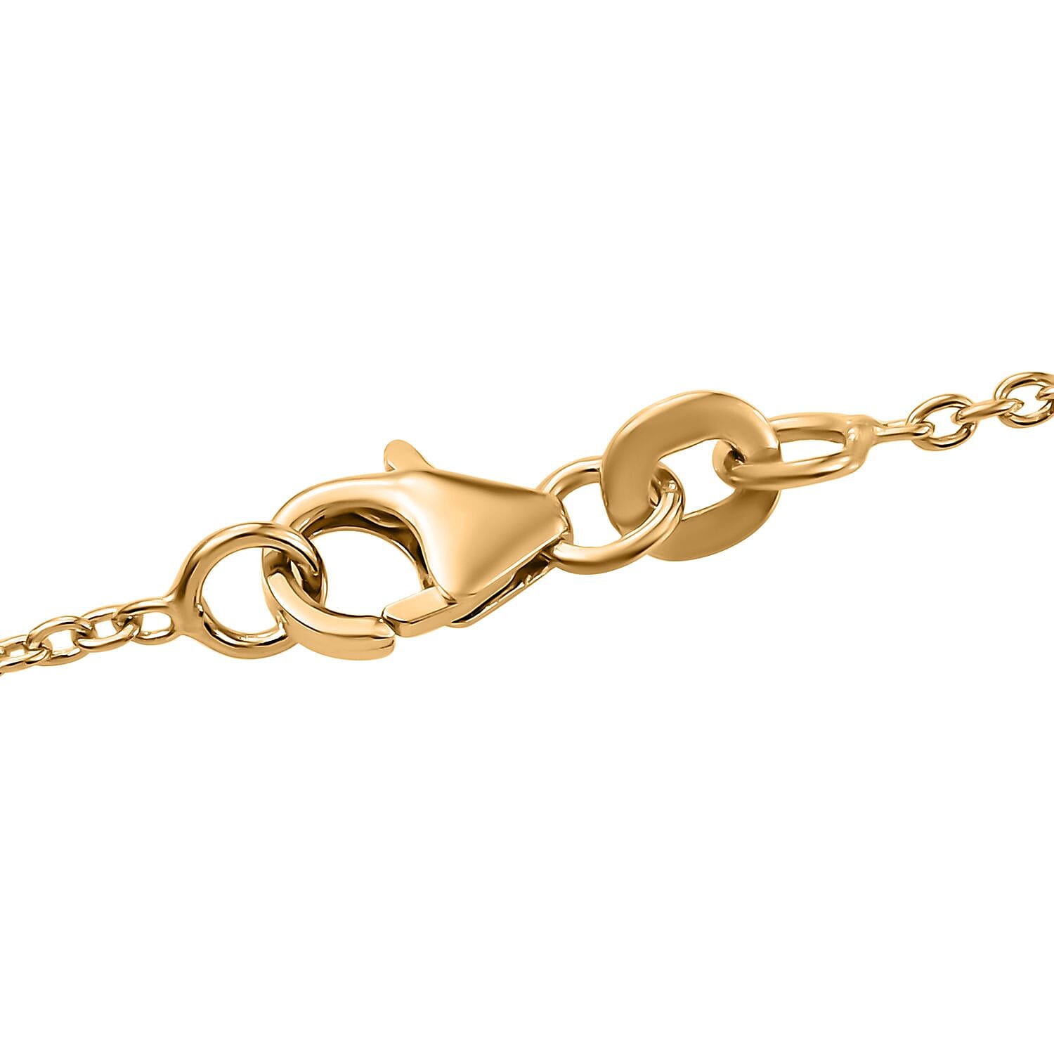 Moissanite MUM Necklace (Size - 20) in 18K Vermeil Yellow Gold Plated Sterling Silver