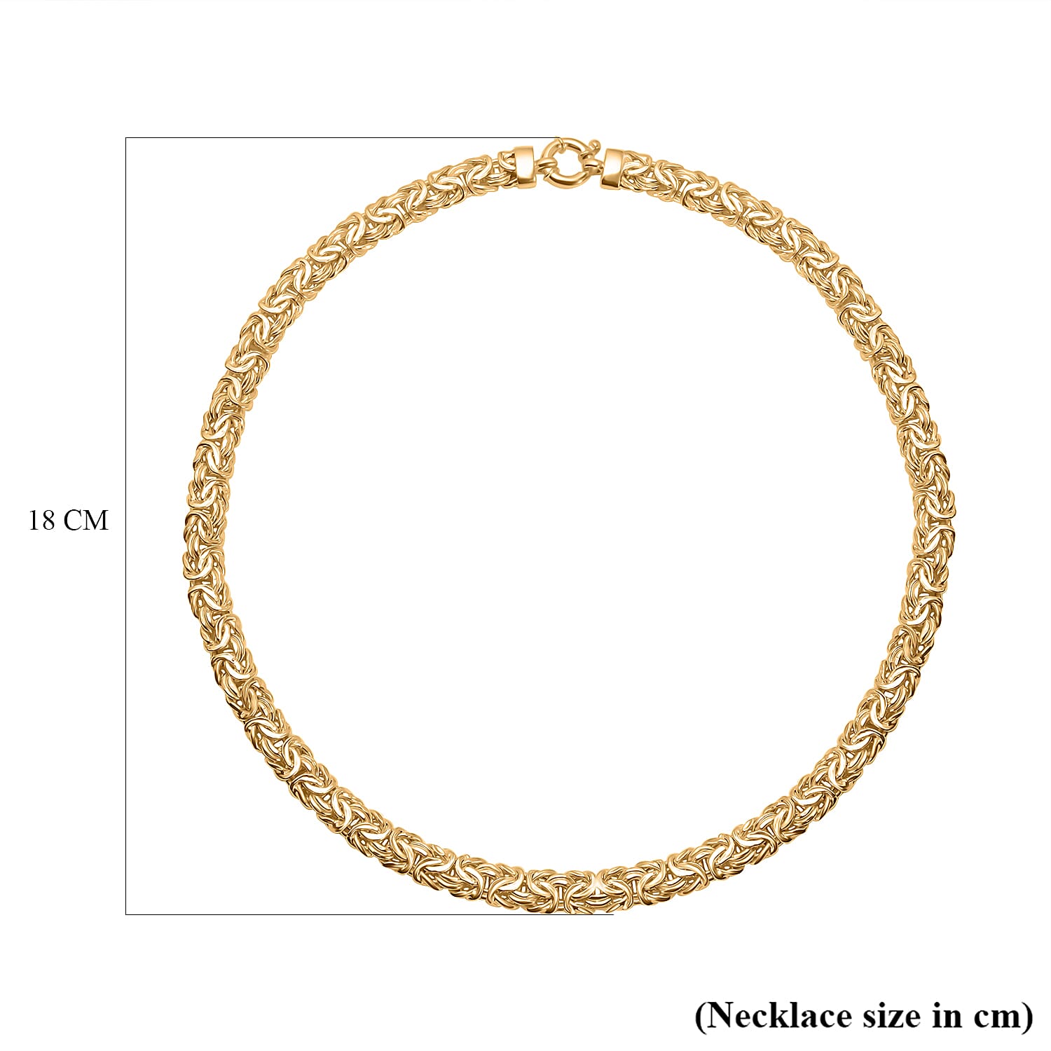 Closeout - Yellow Gold Overlay Sterling Silver Byzantine Necklace (Size - 20) 44.8 Grams