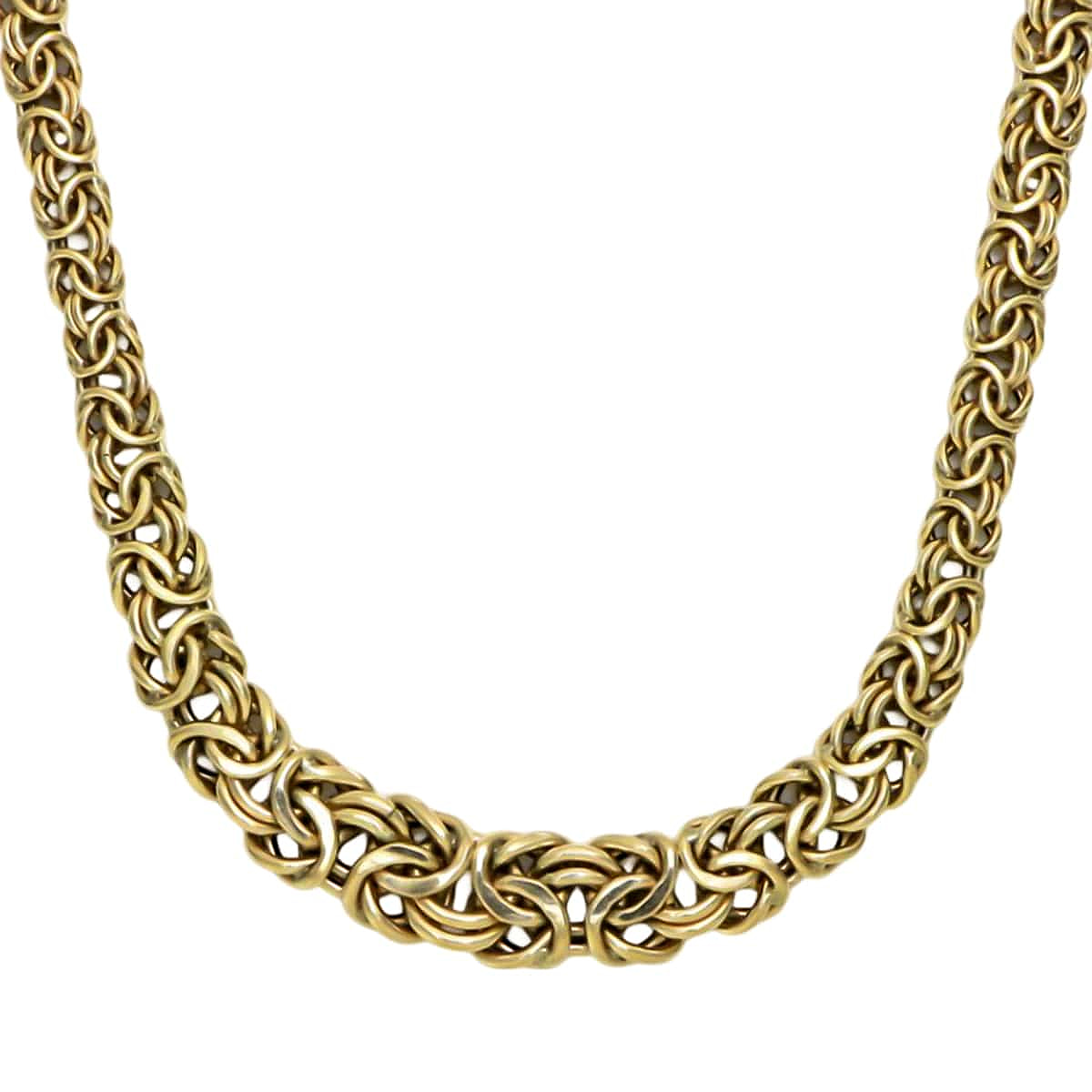 Maestro Collection - 9K Yellow Gold Byzantine Necklace (Size - 20), Gold Wt. 26.26 Gms