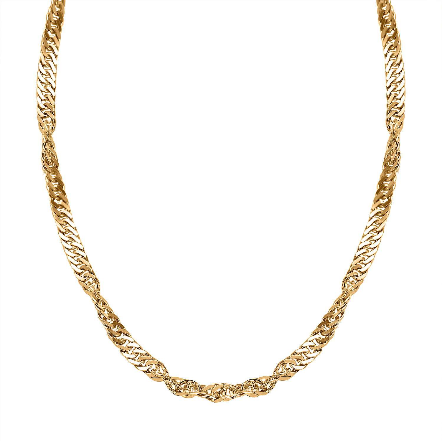 Maestro Collection - 9K Yellow Gold Twisted Velvet Necklace (Size - 20)