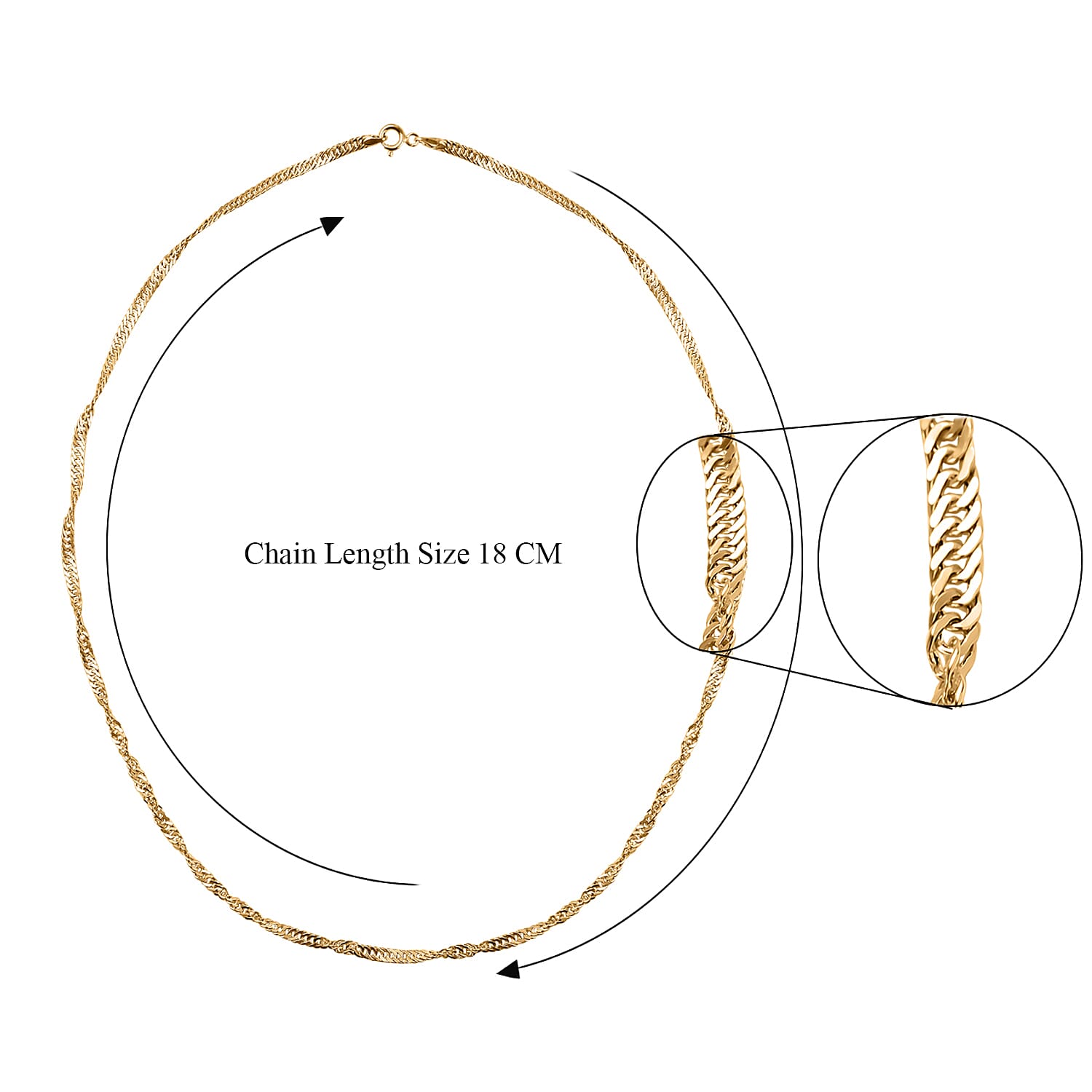 9K Yellow Gold Twisted Velvet Necklace (Size - 20) Gold Wt 2.04 gms