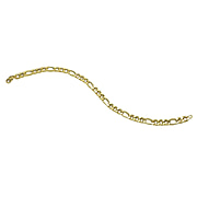 Maestro Collection - 9K Yellow Gold Figaro Bracelet (Size - 8)